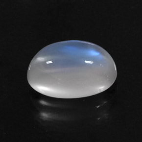 Pierre de lune arc-en-ciel blanc naturelle coupe ovale, 2,79 ct, transparent