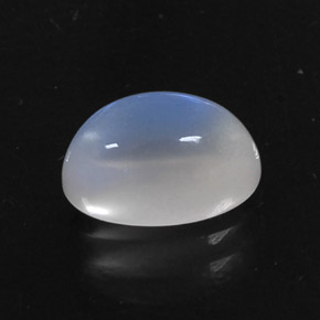 Pierre de lune arc-en-ciel blanc naturelle coupe ovale, 2,75 ct, transparent