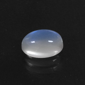 Pierre de lune arc-en-ciel blanc naturelle coupe ovale, 1,41 ct, transparent