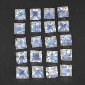 Achetez naturel 2,34ct blanc pierre de lune arc-en-ciel gems, carré, en provenance inde chez gemselect. en stock, livraison internationale!