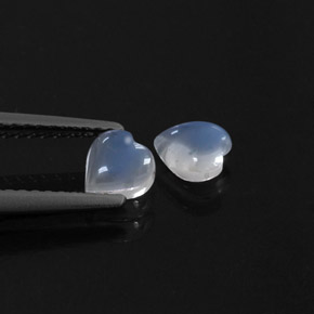 Achetez naturel ct blanc pierre de lune arc-en-ciel gems, forme de coeur, en provenance inde chez gemselect. en stock, livraison internationale!