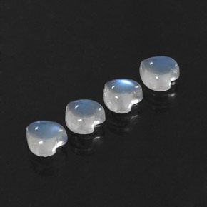 Achetez naturel ct blanc pierre de lune arc-en-ciel gems, forme de coeur, en provenance inde chez gemselect. en stock, livraison internationale!