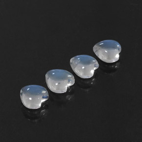 Achetez naturel ct blanc pierre de lune arc-en-ciel gems, forme de coeur, en provenance inde chez gemselect. en stock, livraison internationale!