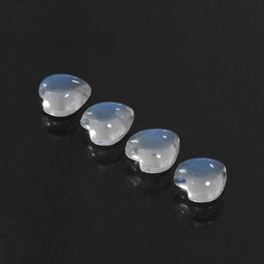 Achetez naturel ct blanc pierre de lune arc-en-ciel gems, forme de coeur, en provenance inde chez gemselect. en stock, livraison internationale!