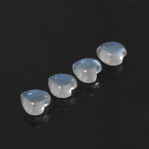 Achetez naturel ct blanc pierre de lune arc-en-ciel gems, forme de coeur, en provenance inde chez gemselect. en stock, livraison internationale!