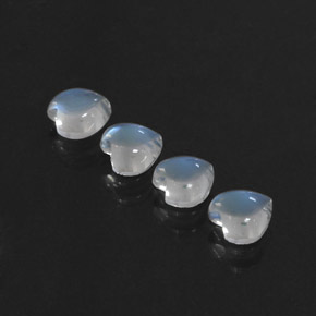 Achetez naturel ct blanc pierre de lune arc-en-ciel gems, forme de coeur, en provenance inde chez gemselect. en stock, livraison internationale!