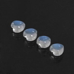Achetez naturel ct blanc pierre de lune arc-en-ciel gems, forme de coeur, en provenance inde chez gemselect. en stock, livraison internationale!