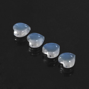 Achetez naturel ct blanc pierre de lune arc-en-ciel gems, forme de coeur, en provenance inde chez gemselect. en stock, livraison internationale!