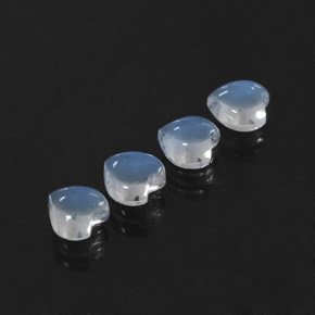 Achetez naturel ct blanc pierre de lune arc-en-ciel gems, forme de coeur, en provenance inde chez gemselect. en stock, livraison internationale!