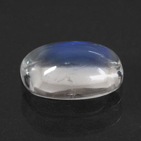 Pierre de lune arc-en-ciel blanc naturelle coupe coussin, 0,90 ct, transparent