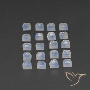 Shop natural 3.82ct Blanc bleuâtre Pierre de lune arc-en-ciel gems, Carré, from Sri Lanka at GemSelect. In stock, global shipping!