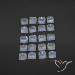 Shop natural 3.45ct Blanc bleuâtre Pierre de lune arc-en-ciel gems, Carré, from Sri Lanka at GemSelect. In stock, global shipping!
