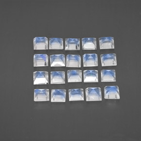 Achetez naturel 2,89ct bleue pierre de lune arc-en-ciel gems, carré, en provenance inde chez gemselect. en stock, livraison internationale!