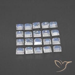 Achetez naturel 2,22ct blanc pierre de lune arc-en-ciel gems, carré, en provenance inde chez gemselect. en stock, livraison internationale!