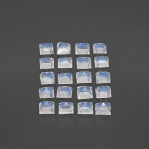 Achetez naturel ct blanc pierre de lune arc-en-ciel gems, carré, en provenance inde chez gemselect. en stock, livraison internationale!