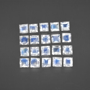 Achetez naturel ct blanc pierre de lune arc-en-ciel gems, carré, en provenance inde chez gemselect. en stock, livraison internationale!