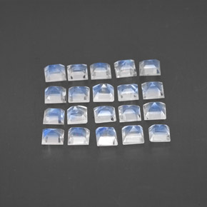 Achetez naturel ct blanc pierre de lune arc-en-ciel gems, carré, en provenance inde chez gemselect. en stock, livraison internationale!