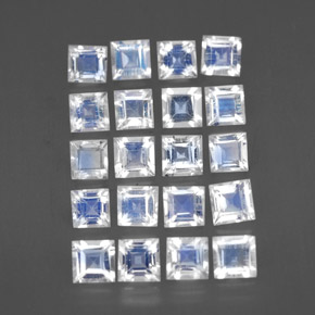 Achetez naturel ct blanc pierre de lune arc-en-ciel gems, carré, en provenance inde chez gemselect. en stock, livraison internationale!