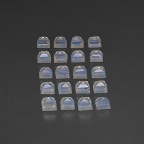 Achetez naturel 3,89ct blanc pierre de lune arc-en-ciel gems, carré, en provenance inde chez gemselect. en stock, livraison internationale!