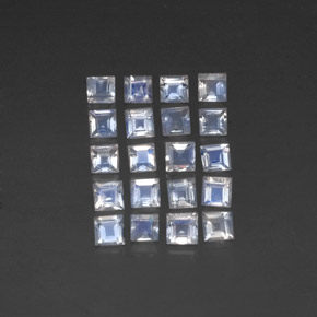 Achetez naturel ct blanc pierre de lune arc-en-ciel gems, carré, en provenance inde chez gemselect. en stock, livraison internationale!