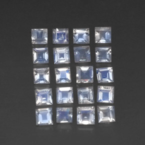 Achetez naturel ct blanc pierre de lune arc-en-ciel gems, carré, en provenance inde chez gemselect. en stock, livraison internationale!