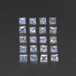 Achetez naturel ct blanc pierre de lune arc-en-ciel gems, carré, en provenance inde chez gemselect. en stock, livraison internationale!