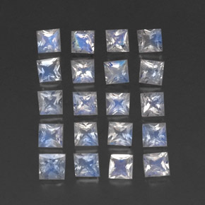 Achetez naturel ct blanc pierre de lune arc-en-ciel gems, carré, en provenance inde chez gemselect. en stock, livraison internationale!