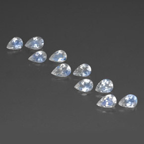 Achetez naturel ct blanc pierre de lune arc-en-ciel gems, en forme de poire, en provenance inde chez gemselect. en stock, livraison internationale!