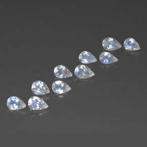 Achetez naturel ct blanc pierre de lune arc-en-ciel gems, en forme de poire, en provenance inde chez gemselect. en stock, livraison internationale!
