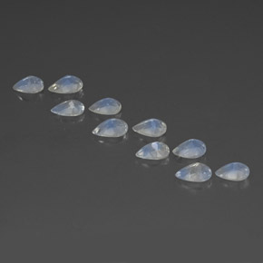 Achetez naturel ct blanc pierre de lune arc-en-ciel gems, en forme de poire, en provenance inde chez gemselect. en stock, livraison internationale!