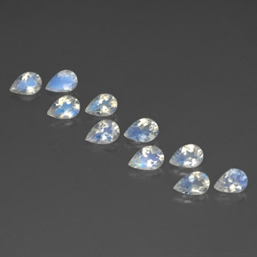 Achetez naturel ct blanc pierre de lune arc-en-ciel gems, en forme de poire, en provenance inde chez gemselect. en stock, livraison internationale!