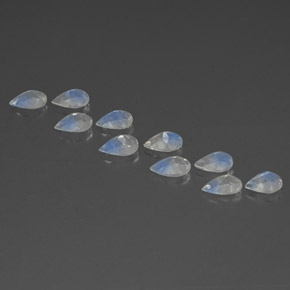 Achetez naturel ct blanc pierre de lune arc-en-ciel gems, en forme de poire, en provenance inde chez gemselect. en stock, livraison internationale!