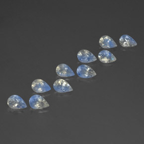 Achetez naturel ct blanc pierre de lune arc-en-ciel gems, en forme de poire, en provenance inde chez gemselect. en stock, livraison internationale!