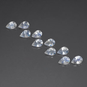 Achetez naturel ct blanc pierre de lune arc-en-ciel gems, en forme de poire, en provenance inde chez gemselect. en stock, livraison internationale!