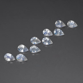 Achetez naturel ct blanc pierre de lune arc-en-ciel gems, en forme de poire, en provenance inde chez gemselect. en stock, livraison internationale!