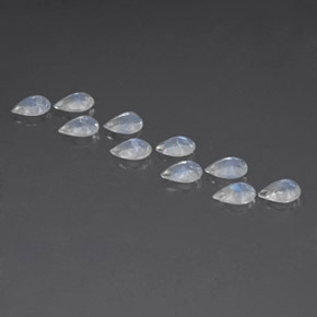 Achetez naturel ct blanc pierre de lune arc-en-ciel gems, en forme de poire, en provenance inde chez gemselect. en stock, livraison internationale!