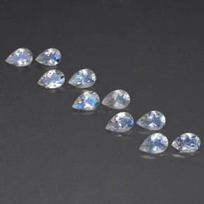 Achetez naturel ct blanc pierre de lune arc-en-ciel gems, en forme de poire, en provenance inde chez gemselect. en stock, livraison internationale!