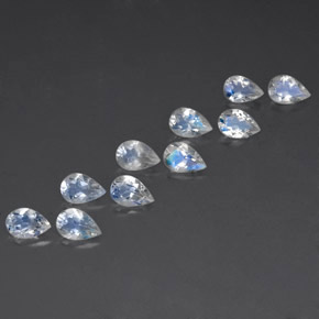 Achetez naturel ct blanc pierre de lune arc-en-ciel gems, en forme de poire, en provenance inde chez gemselect. en stock, livraison internationale!