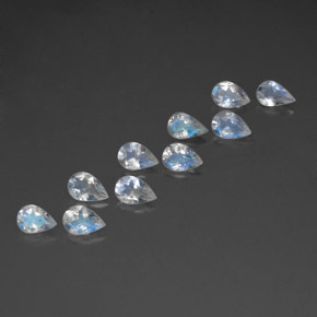 Achetez naturel ct blanc pierre de lune arc-en-ciel gems, en forme de poire, en provenance inde chez gemselect. en stock, livraison internationale!