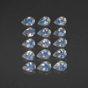 Achetez naturel ct blanc pierre de lune arc-en-ciel gems, en forme de poire, en provenance inde chez gemselect. en stock, livraison internationale!