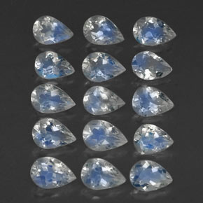 Achetez naturel ct blanc pierre de lune arc-en-ciel gems, en forme de poire, en provenance inde chez gemselect. en stock, livraison internationale!