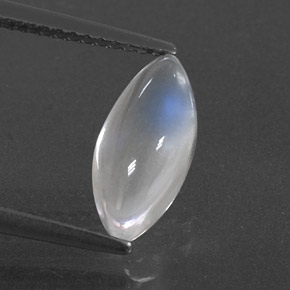 Pierre de lune arc-en-ciel blanc naturelle marquise, 1,92 ct, transparent