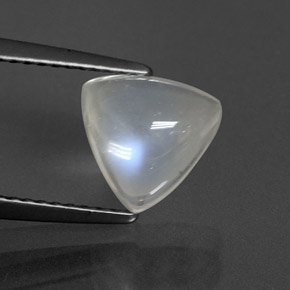 Pierre de lune arc-en-ciel blanc naturelle trillion, 1,85 ct, transparent
