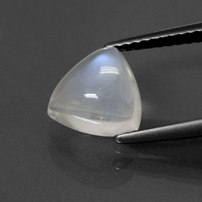 Pierre de lune arc-en-ciel blanc naturelle trillion, 1,85 ct, transparent