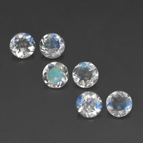 Achetez naturel ct blanc pierre de lune arc-en-ciel gems, coupe roude, en provenance inde chez gemselect. en stock, livraison internationale!