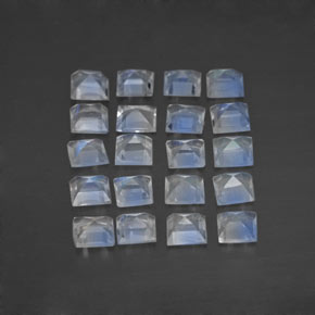Achetez naturel 2,03ct blanc pierre de lune arc-en-ciel gems, carré, en provenance inde chez gemselect. en stock, livraison internationale!