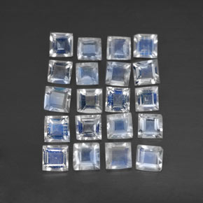 Achetez naturel ct blanc pierre de lune arc-en-ciel gems, carré, en provenance inde chez gemselect. en stock, livraison internationale!