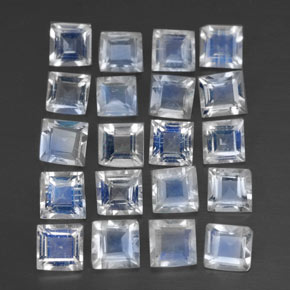 Achetez naturel ct blanc pierre de lune arc-en-ciel gems, carré, en provenance inde chez gemselect. en stock, livraison internationale!