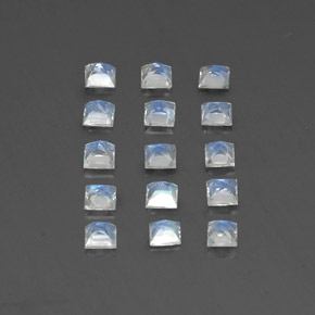 Achetez naturel ct blanc pierre de lune arc-en-ciel gems, carré, en provenance inde chez gemselect. en stock, livraison internationale!