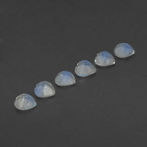 Achetez naturel ct blanc pierre de lune arc-en-ciel gems, forme de coeur, en provenance sri lanka (ceylan) chez gemselect. en stock, livraison internationale!